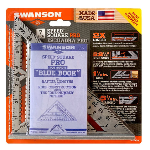 Swanson Speed Square Pro 7-Inch durable metal body for daily use.