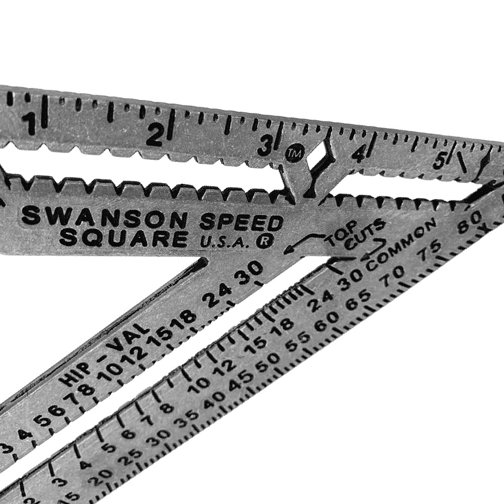 Swanson Speed Square Pro 7-Inch octagon and rafter layout guidance on site.