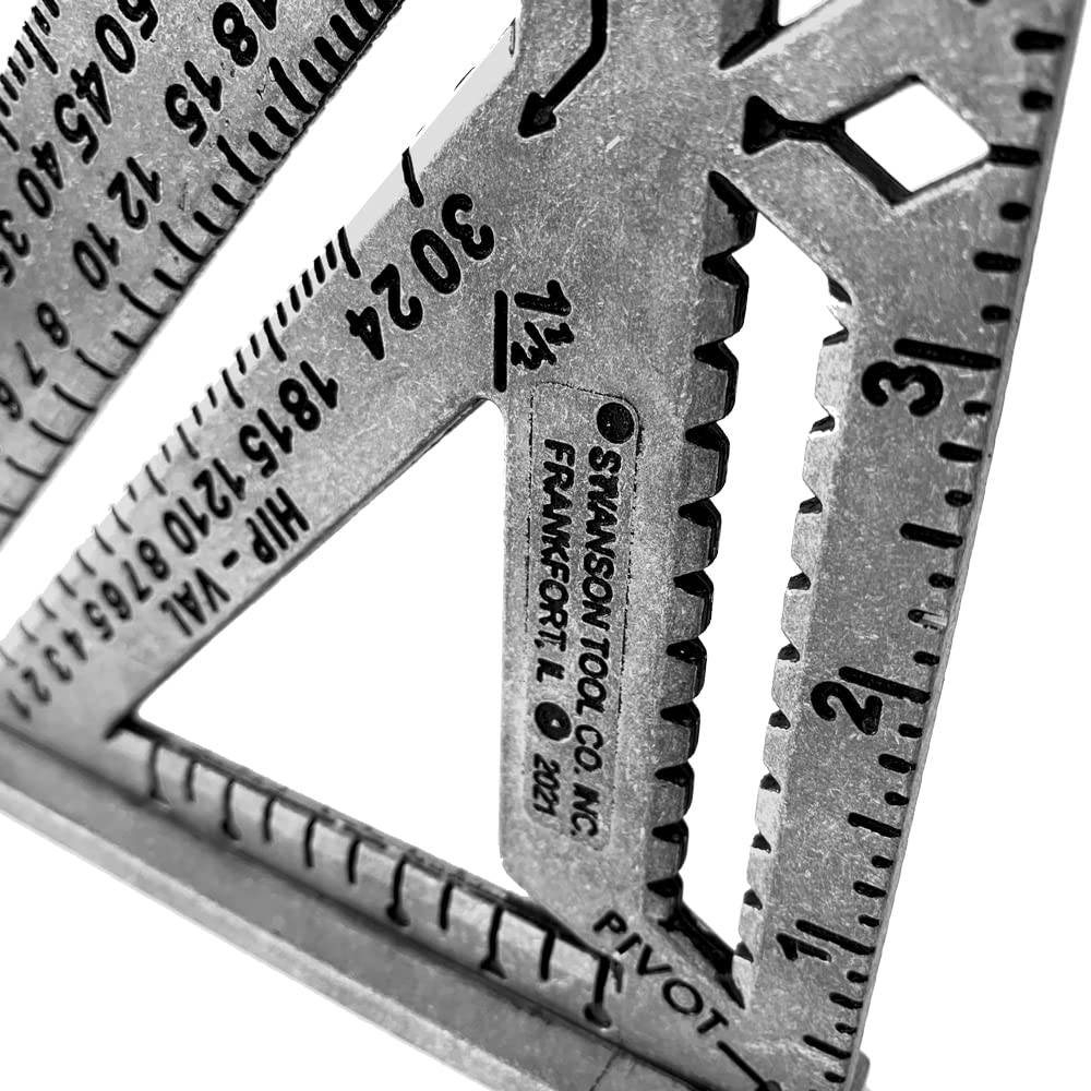 Swanson Speed Square Pro 7-Inch 22-1/2 pitch guide for octagons and rafters.