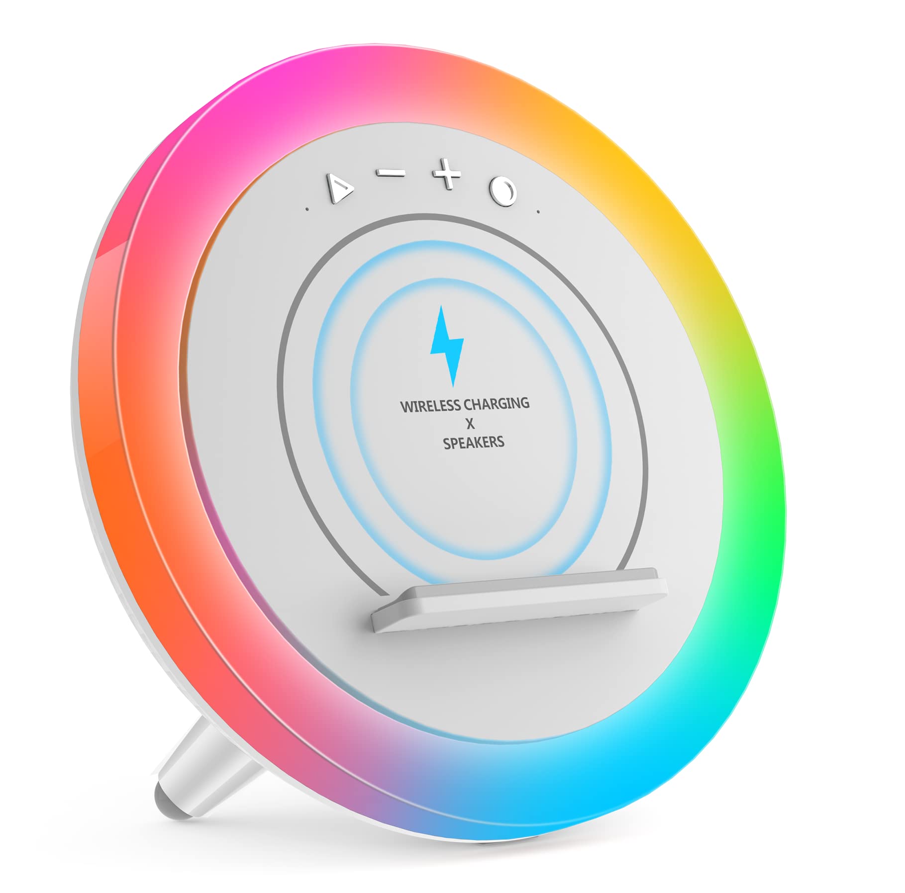 Swarmir Bluetooth speaker night light provides rich sound and ambient lighting for bedrooms.