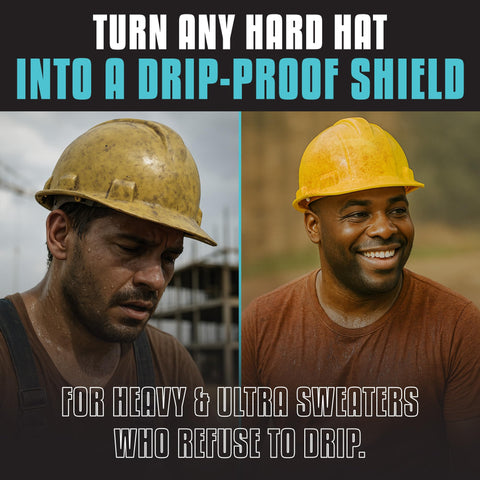 SweatHawg hard hat liner highlights moisture-wicking technology for cooler shifts.