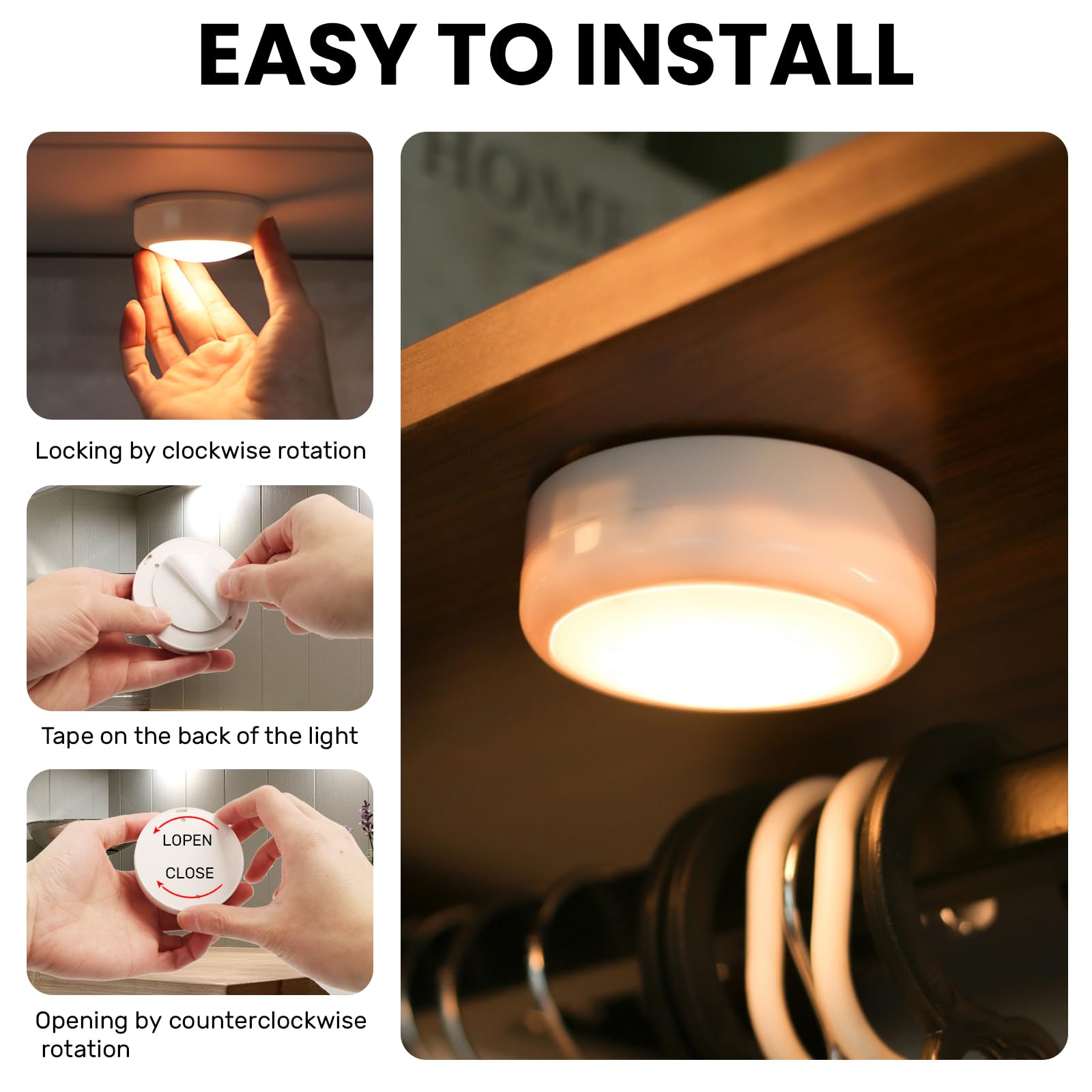 Swesara timer-enabled puck light helps set mood without manual check-ins.