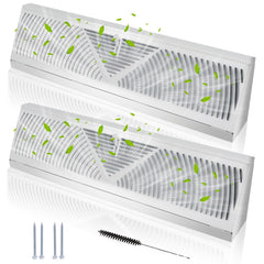 Swess 2-piece 18-inch baseboard register front view improves air distribution