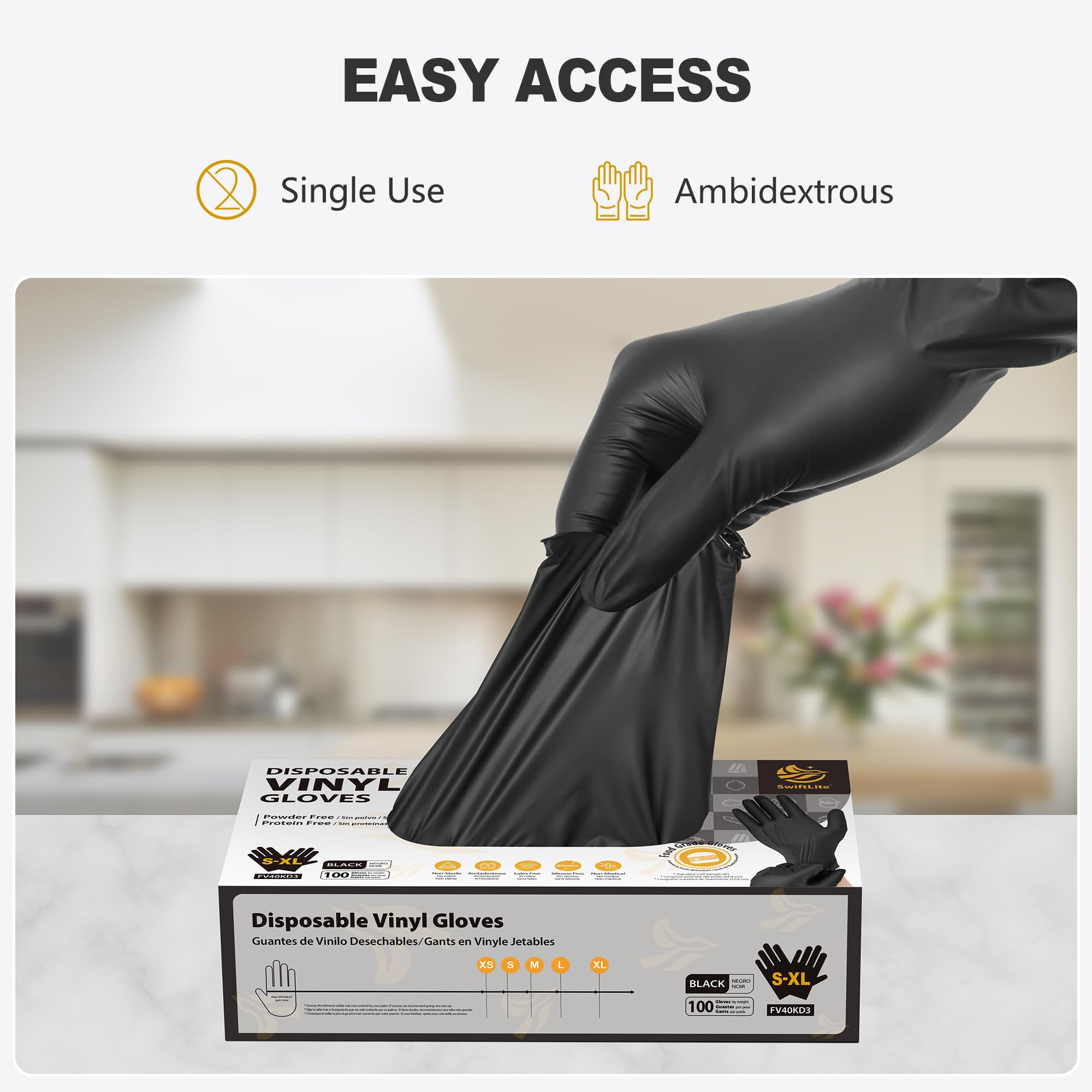 SWIFTLITE gloves during cleaning tasks providing disposable protection