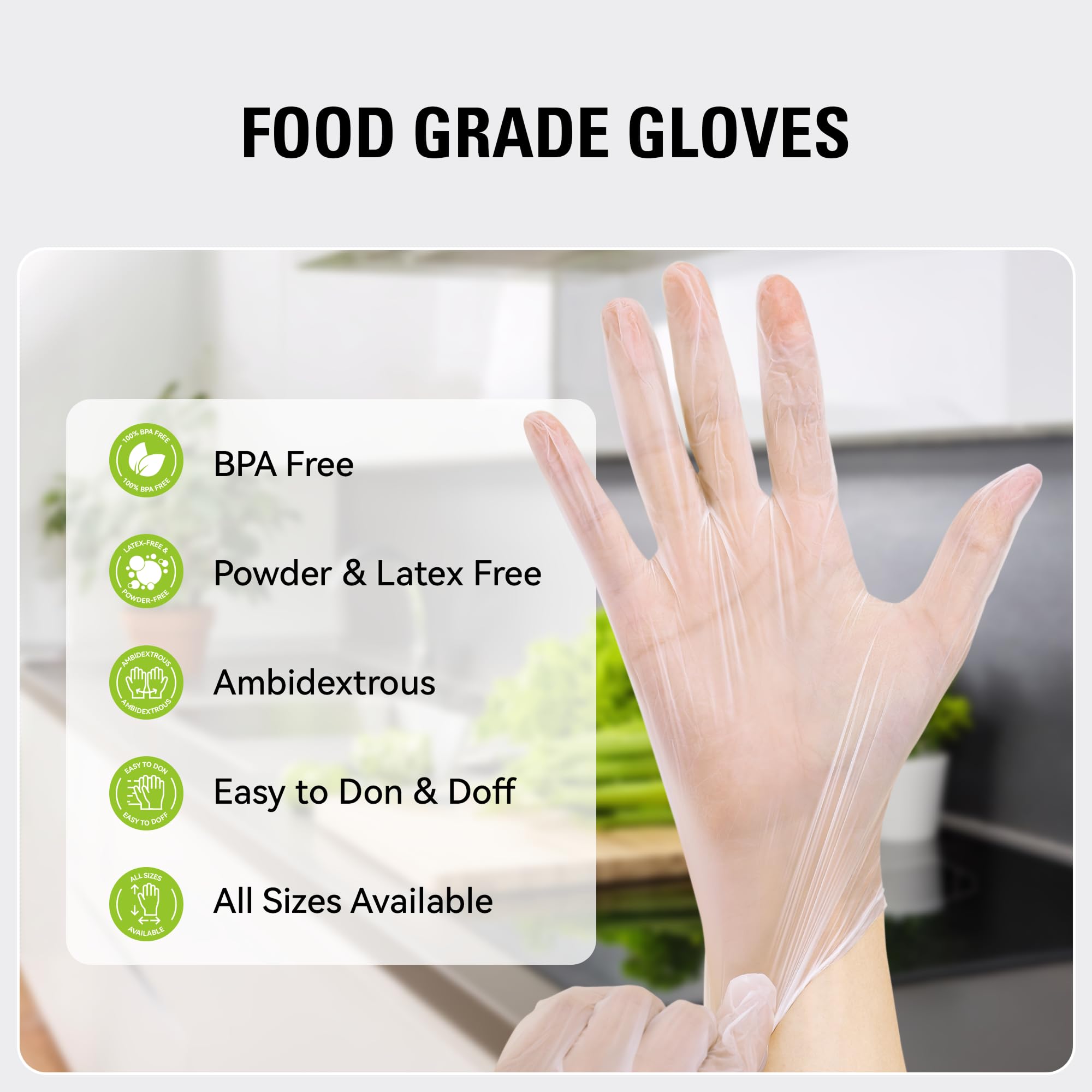 SWIFTLITE gloves depicted with loose-fit dexterity for quick donning.