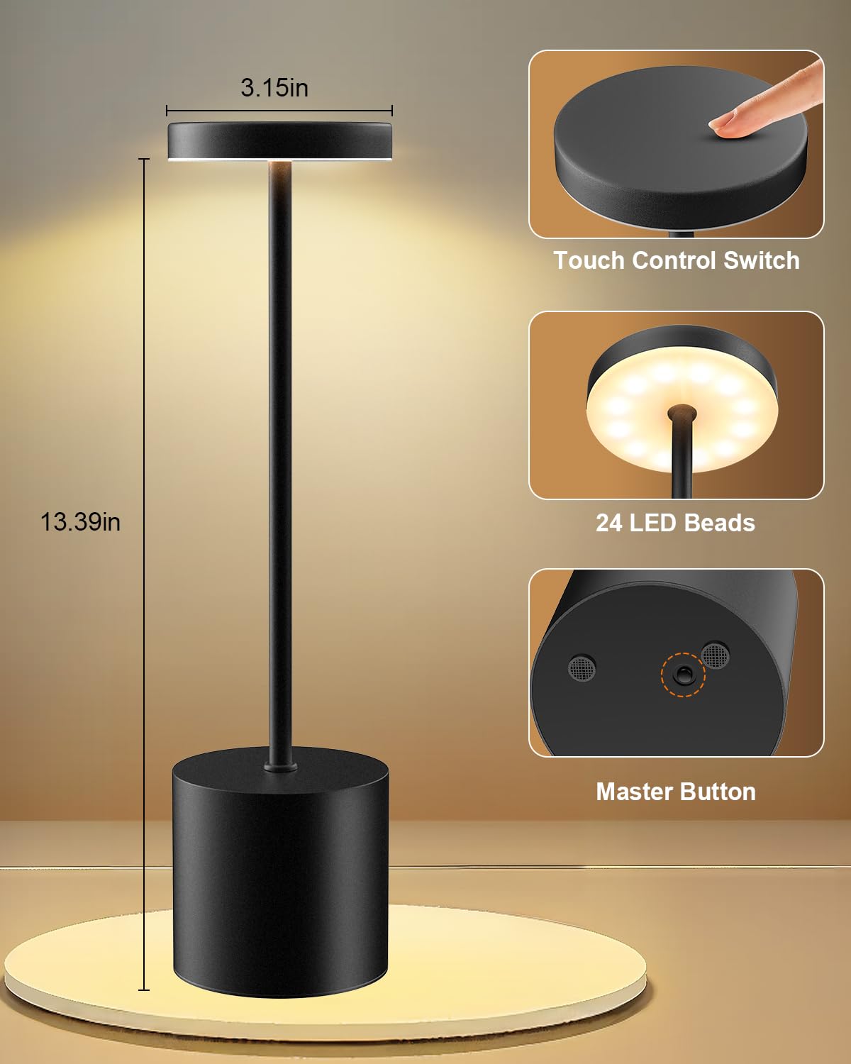 Swinerton IP54 outdoor-ready lamp for patio lighting