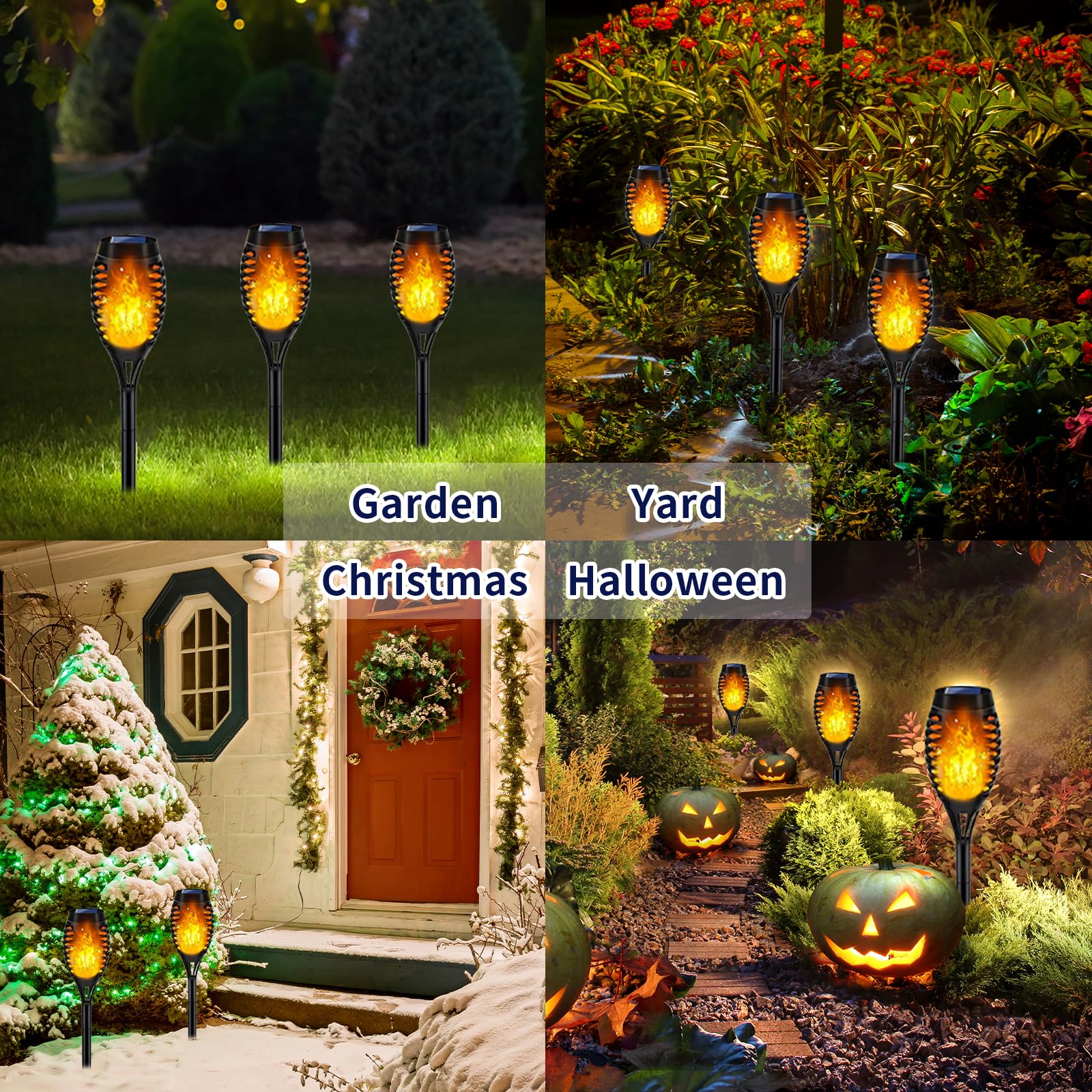 Swingers solar lights are waterproof and weather resistant for year-round outdoor use.