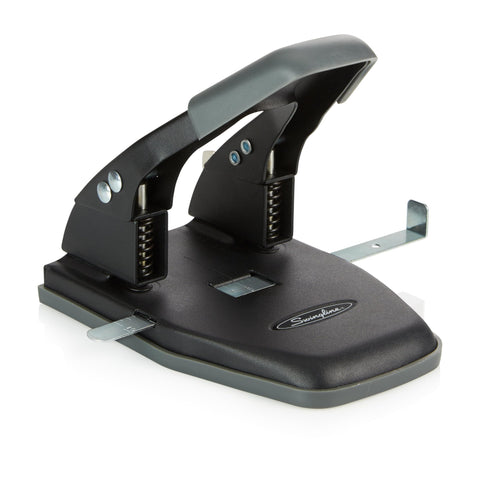 Swingline Comfort Handle 2-Hole Punch showing ergonomic design for easier punching.