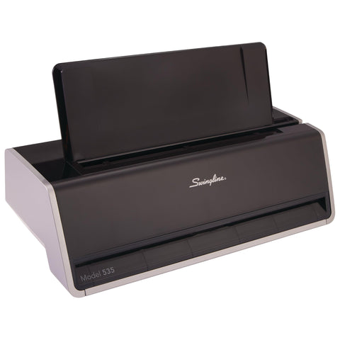 Swingline electric 3-hole punch with 28-sheet capacity for fast office punching