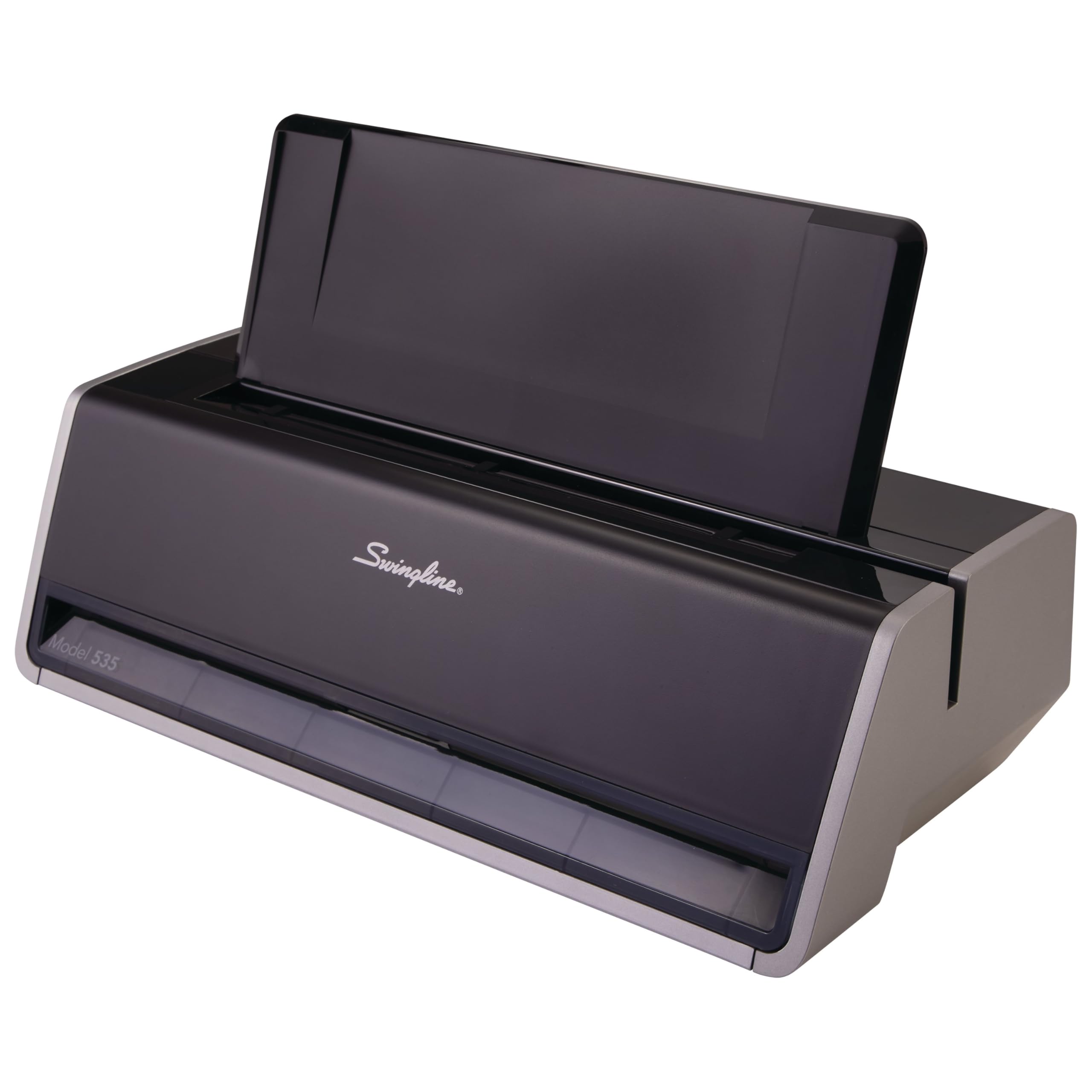 Swingline platinum and black-gray design fits modern office aesthetics