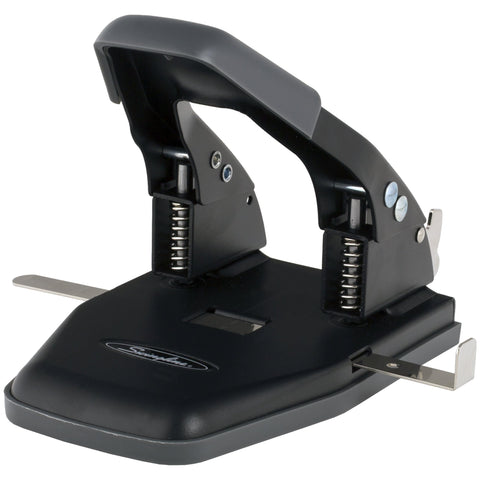 Swingline precise 1/4-inch holes for up to 28 sheets in a single punch.