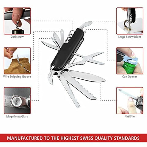 Swiss Eagle 30-in-1 pliers for reliable grip during outdoor tasks