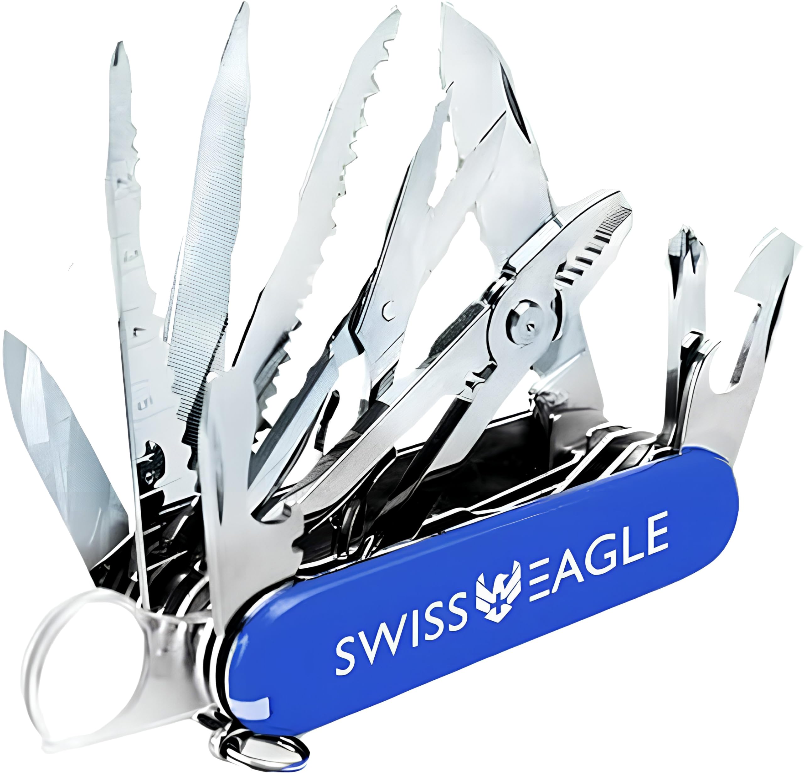 Swiss Eagle 30-in-1 blue blade for versatile cutting on the go