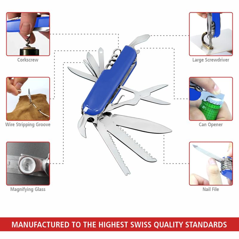Swiss Eagle magnifying glass with blue handle aids detail work