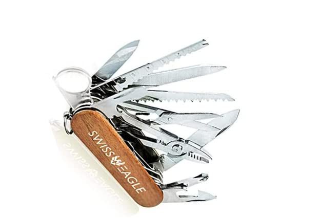 Swiss Eagle pocket tool tweezer enables precise handling of tiny components.