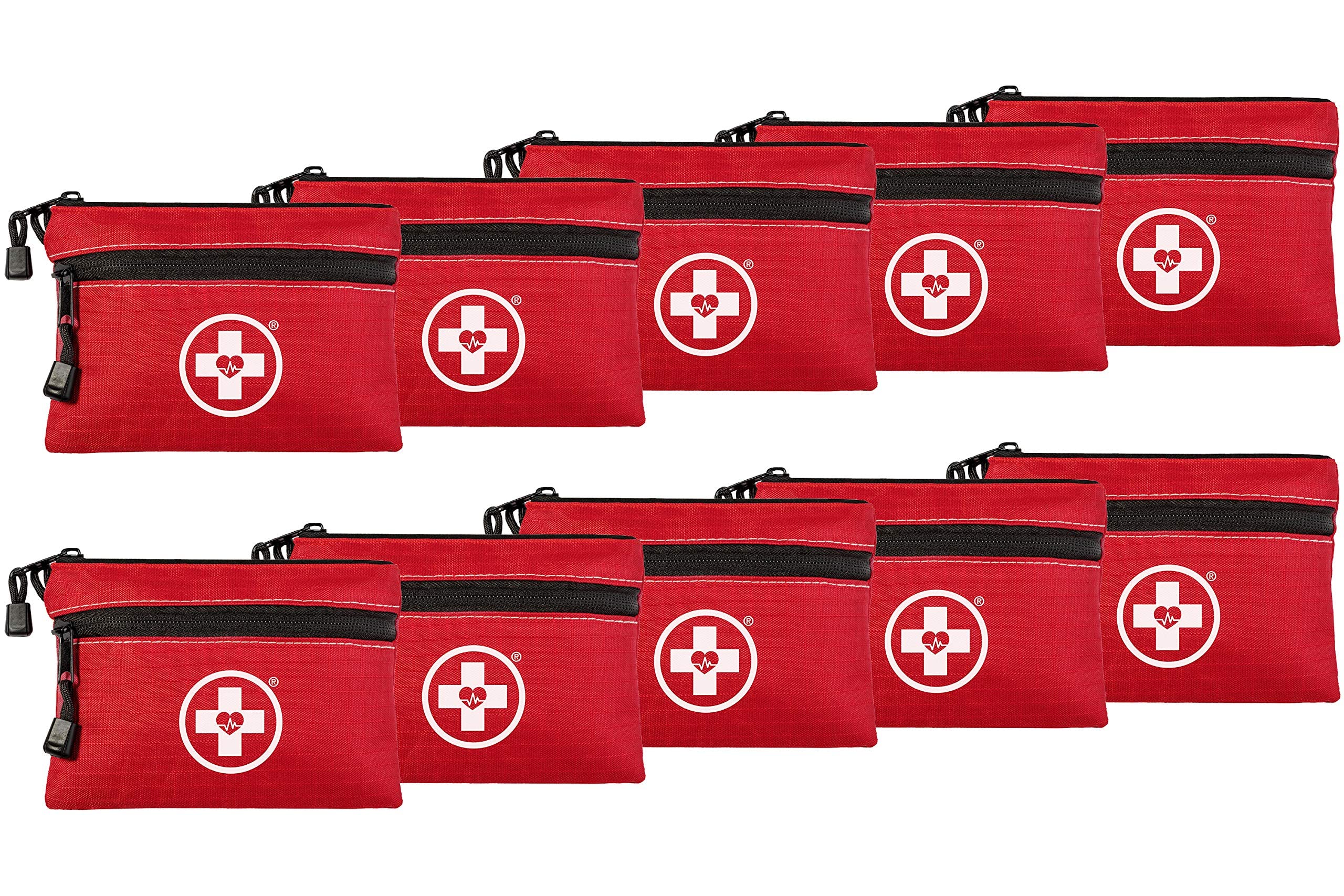 Swiss Safe 64-piece first aid kit backpack-ready for travel and hikes.