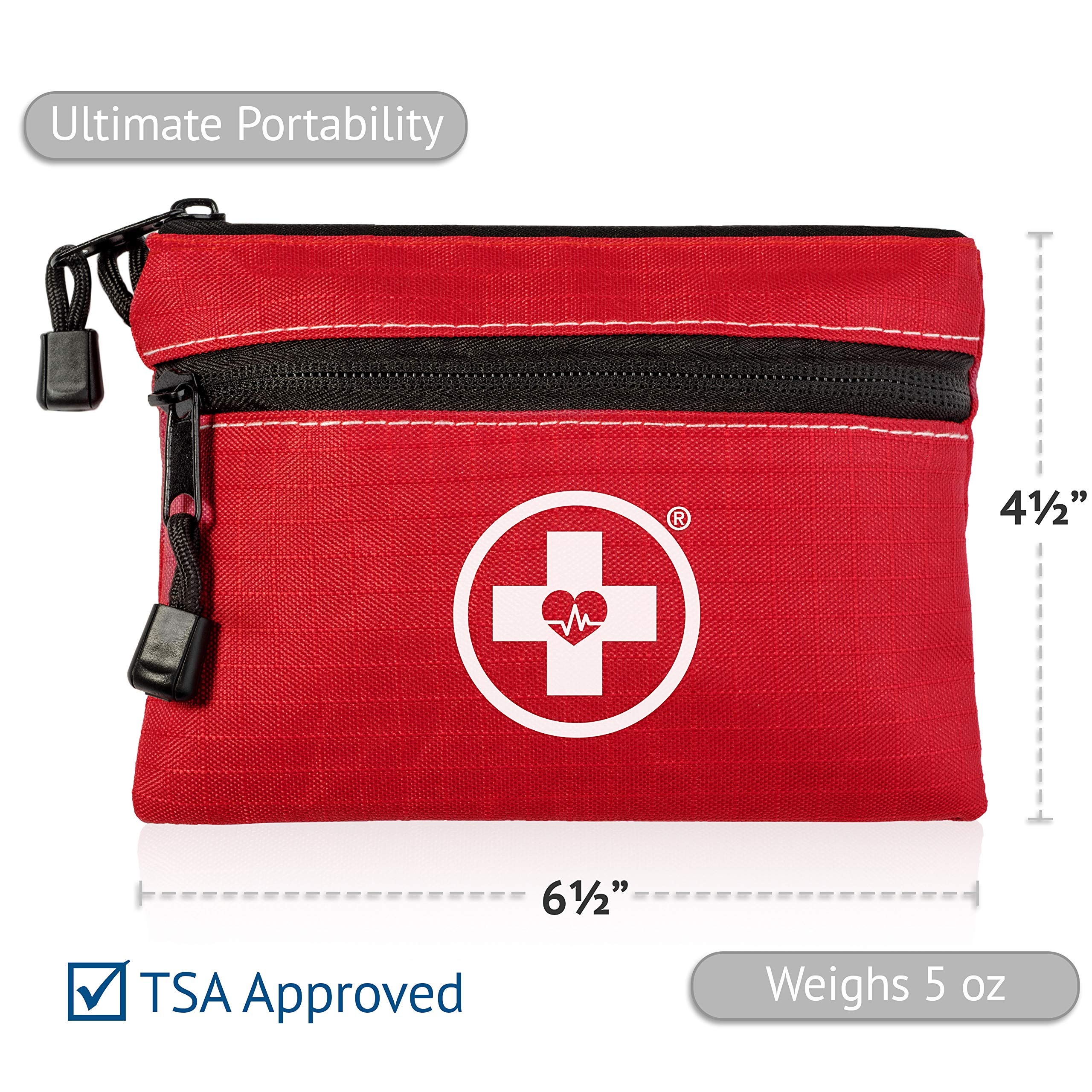Swiss Safe 64-piece first aid kit camping-kit for outdoor adventures.