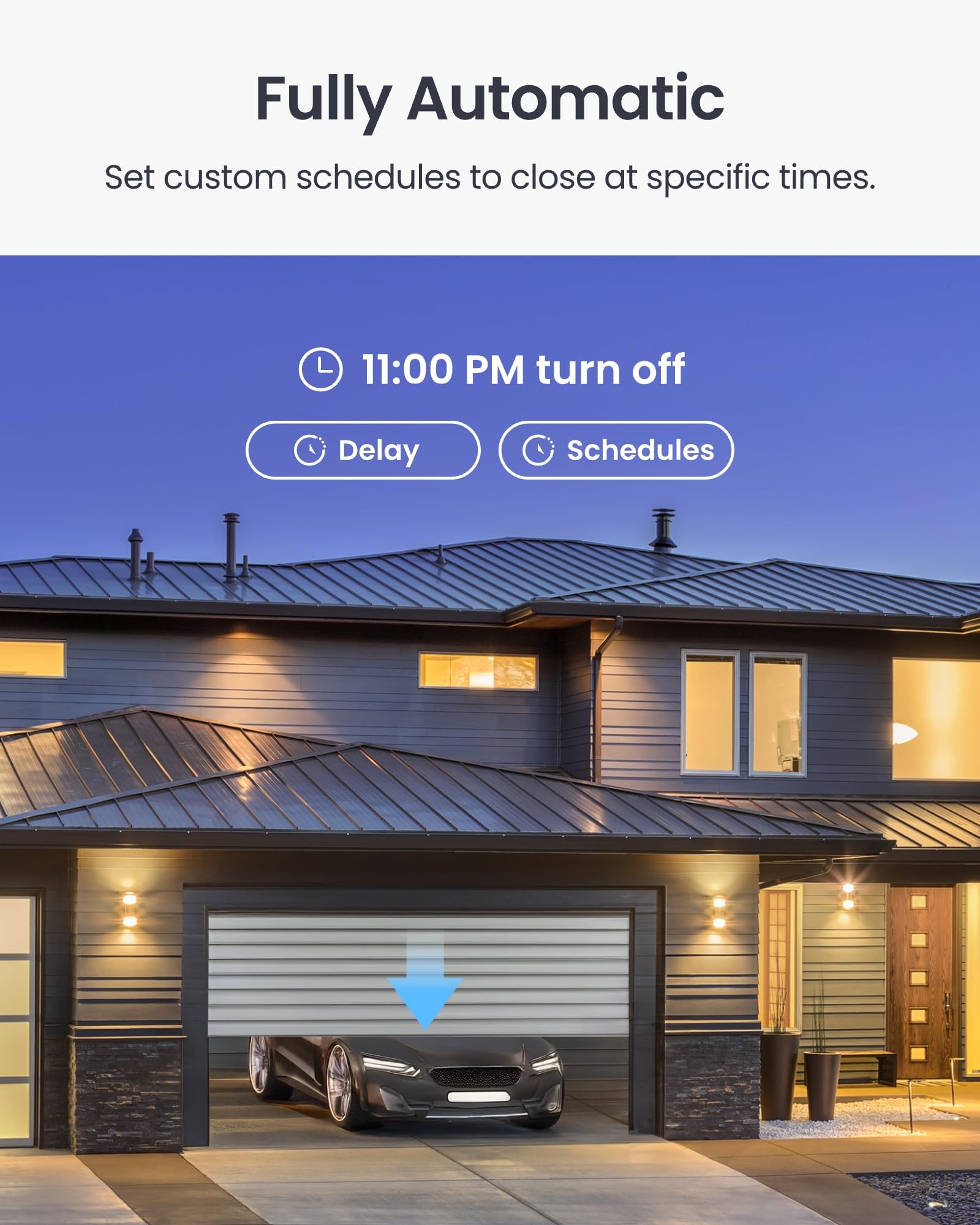 Voice assistant compatibility with Alexa, Google, and Siri.