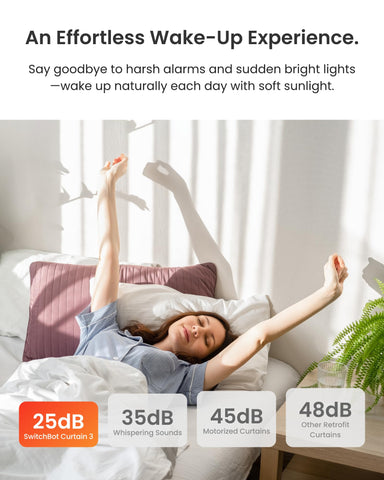 SwitchBot Curtain Opener supports Matter and HomeKit via Hub 2 for control.