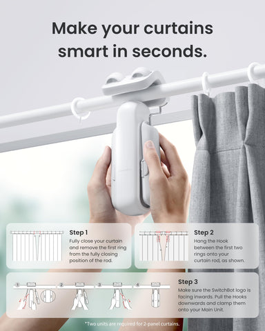 SwitchBot Silent Mode provides near-silent curtain movement.