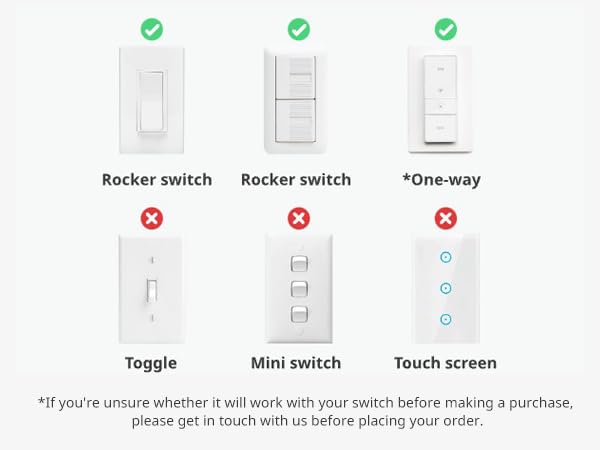 SwitchBot FingerBot switch mode toggles a rocker switch for appliance control
