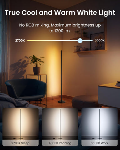 SwitchBot Floor Lamp RGBICWW Matter-enabled hubless operation