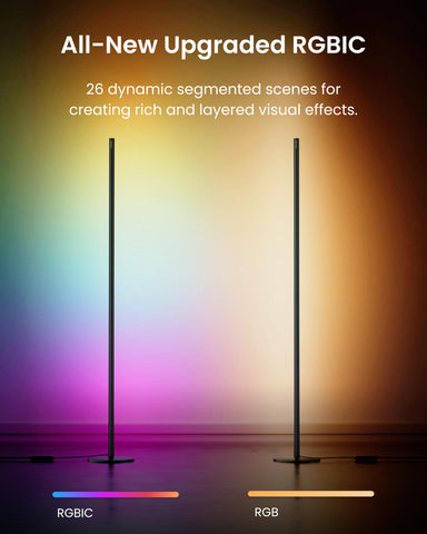 SwitchBot Floor Lamp RGBICWW vertical orientation for direct task lighting