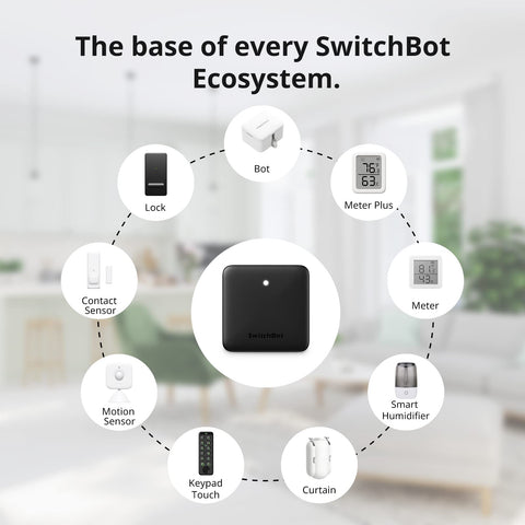 SwitchBot Hub Mini portable USB-powered design for on-the-go setup.