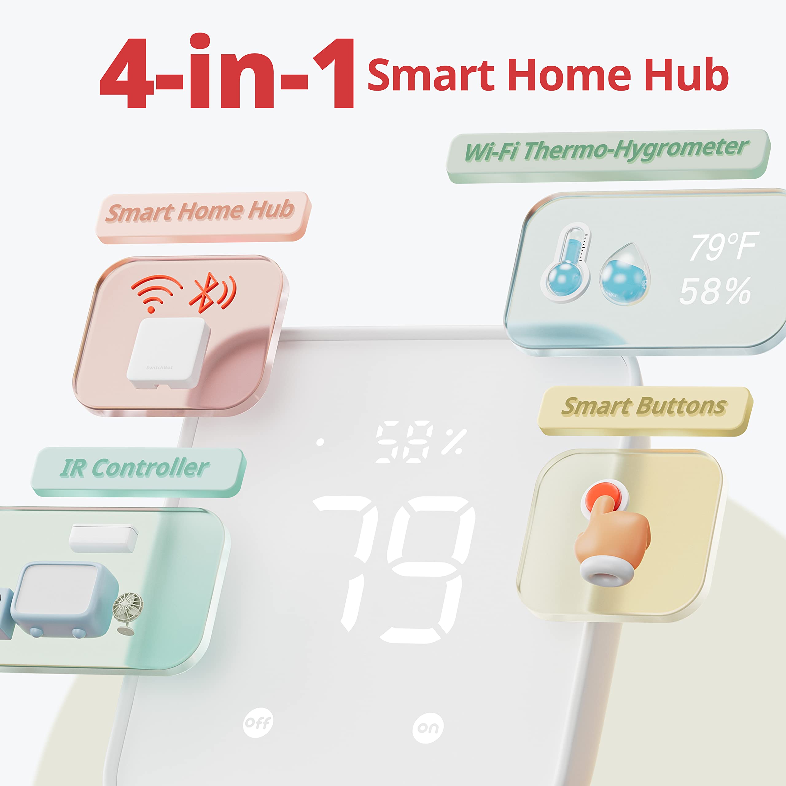 SwitchBot Hub 2 infrared remote learning setup controls TVs and appliances