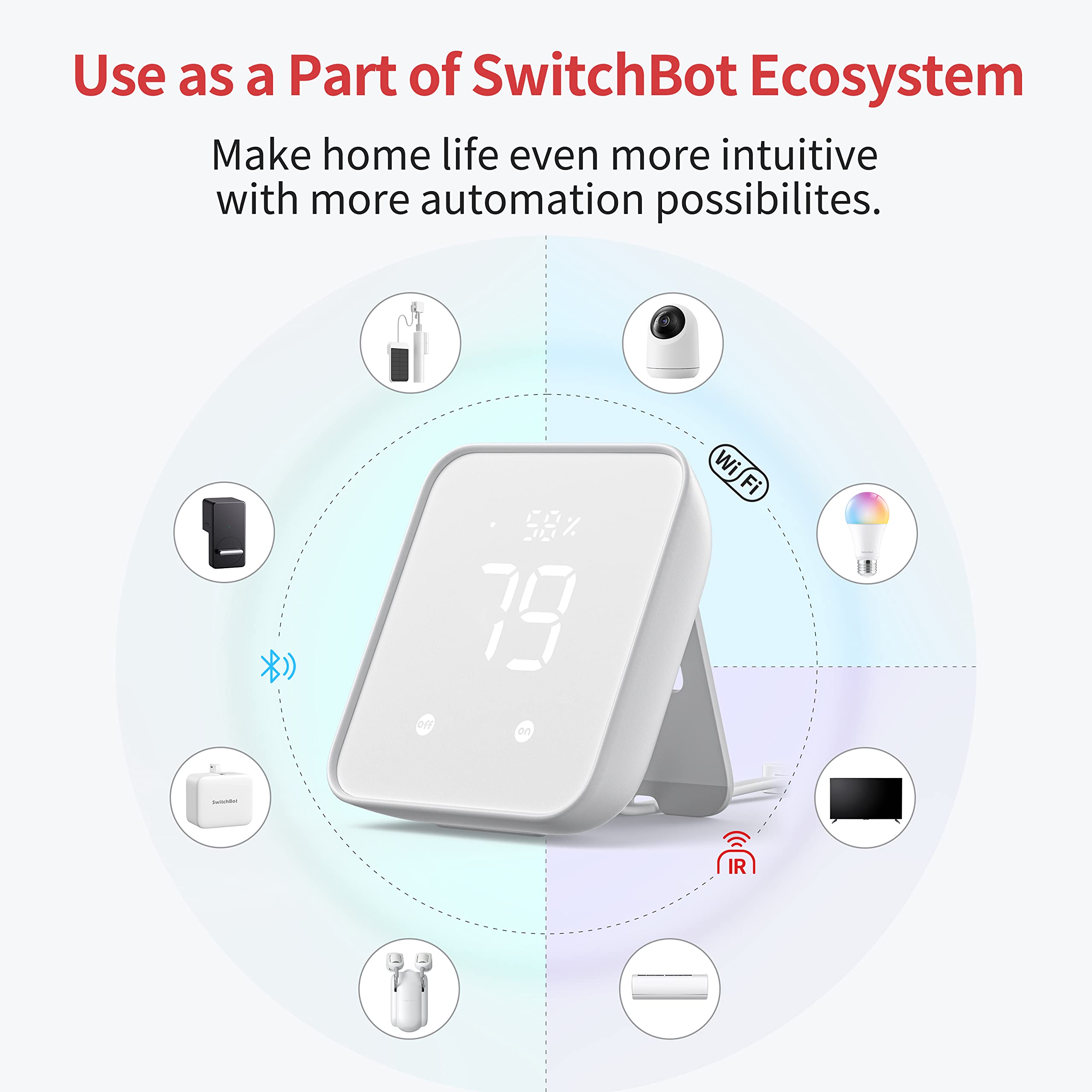 SwitchBot Hub 2 Wi-Fi connection keeps devices accessible remotely