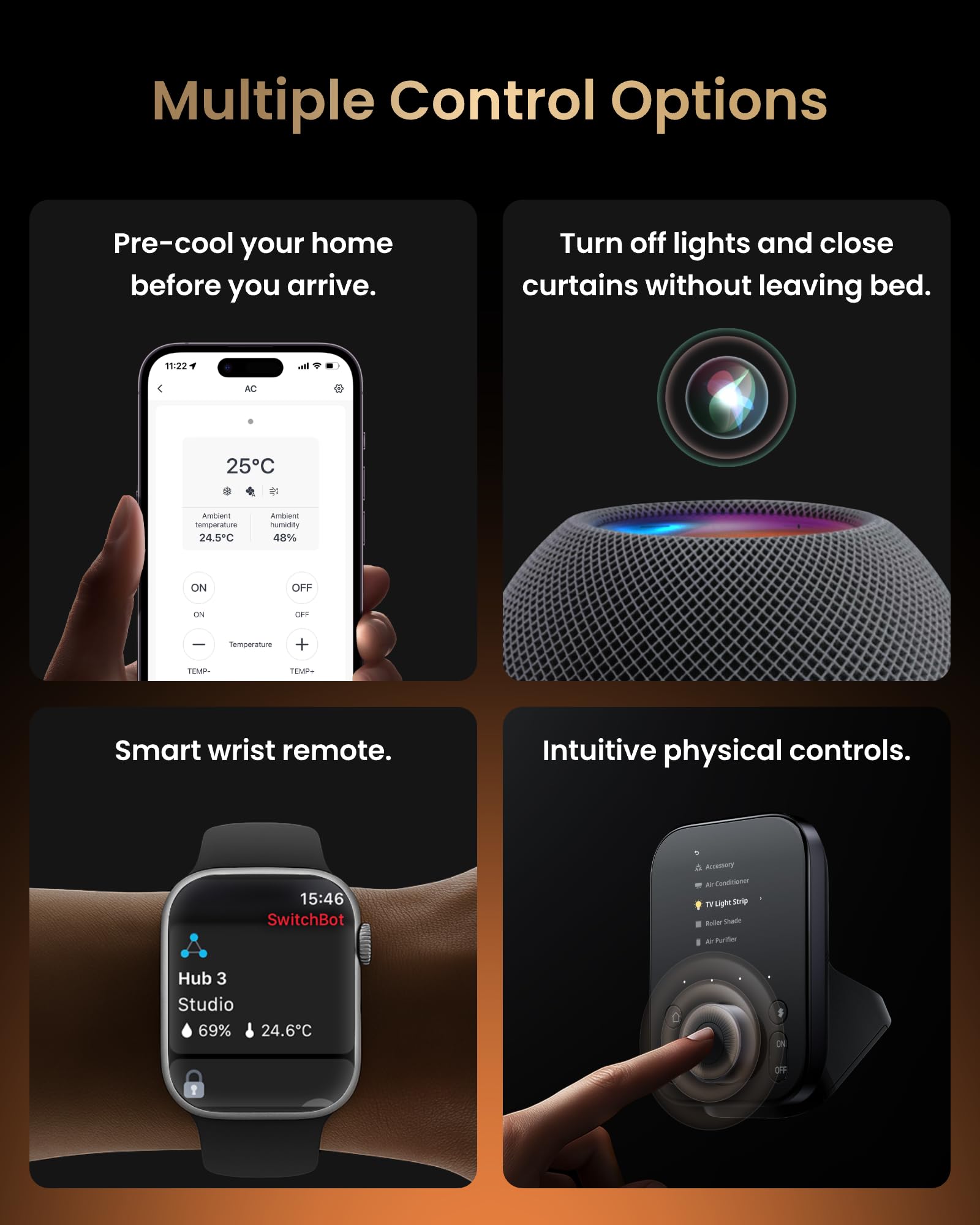 SwitchBot Hub 3 works with Alexa and Google for hands-free control.