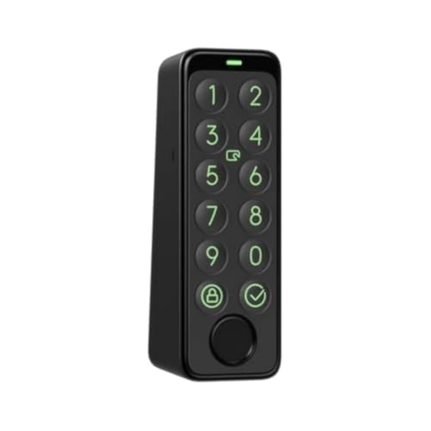 SwitchBot Smart Keypad Touch backlit at night for easy access.