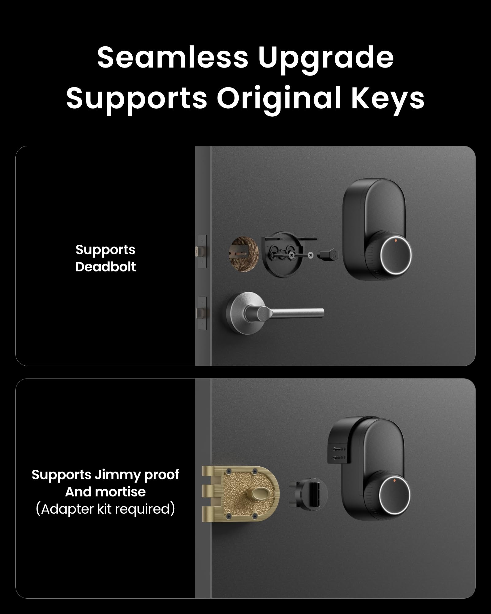SwitchBot Lock Ultra fingerprint scanner close-up for fast entry