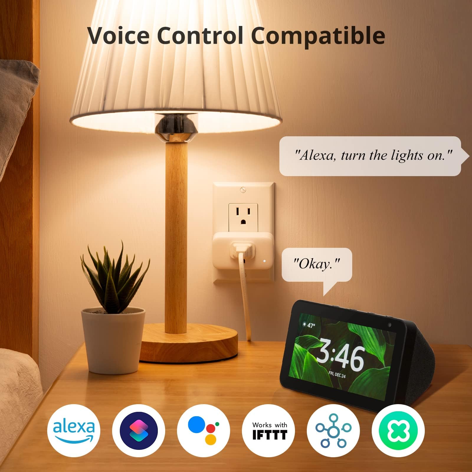 SwitchBot Smart Plug Mini setup with WiFi and Bluetooth for reliable connectivity.