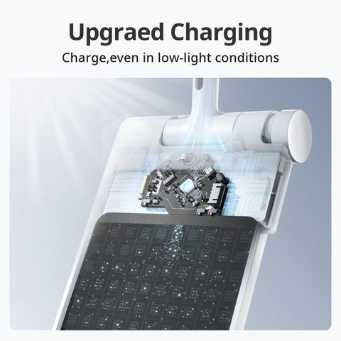 Adjustable tilt angle maximizing sun exposure throughout the day.