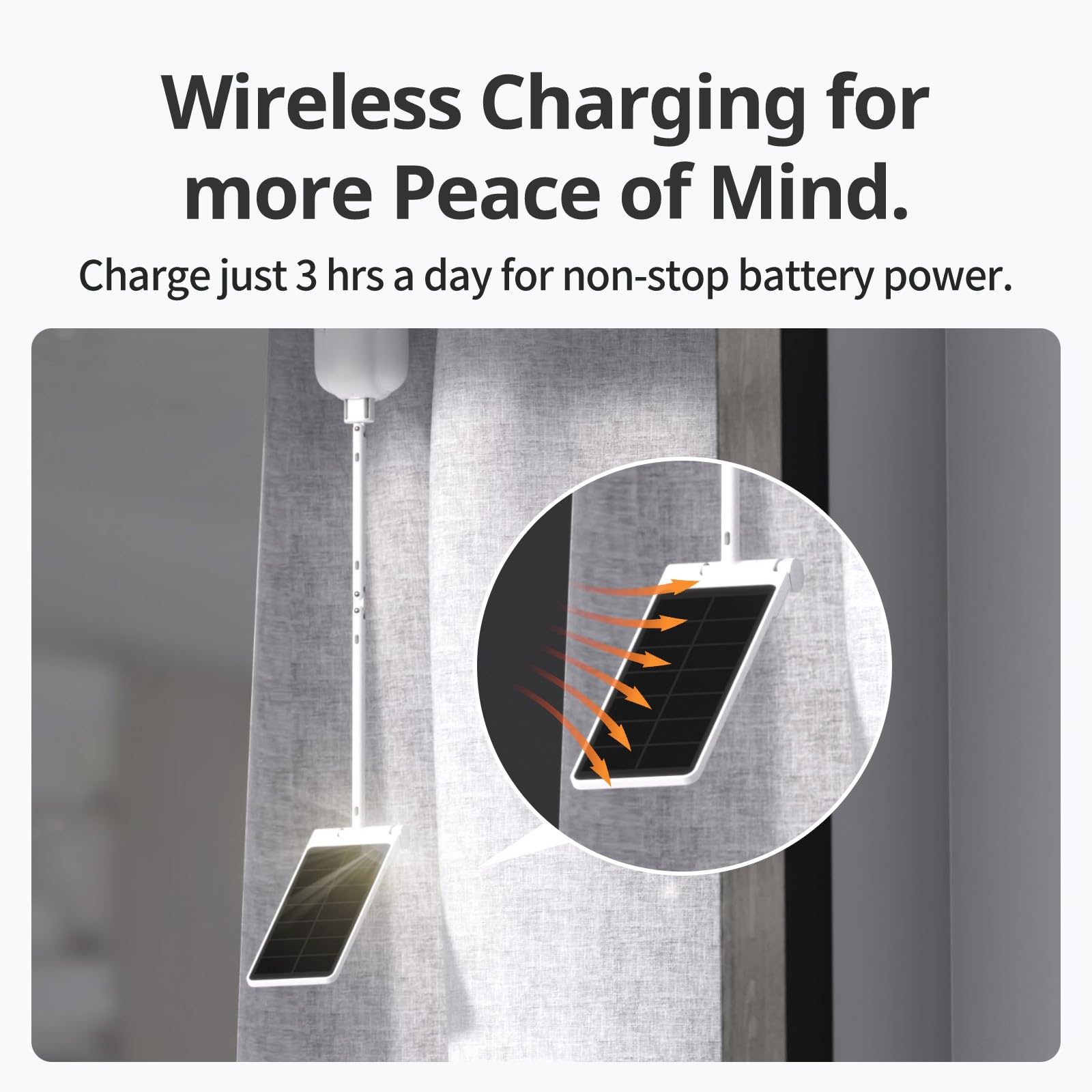 Integrated suspension bracket for direct connection and optimal sunlight exposure.