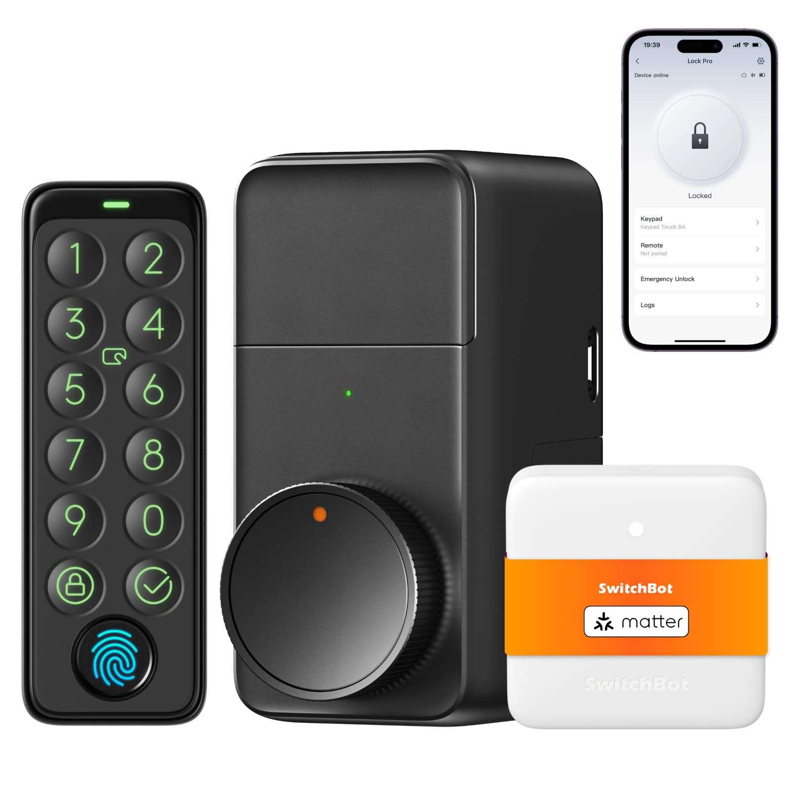 SwitchBot WiFi Smart Lock Pro with keypad touch for fast access.