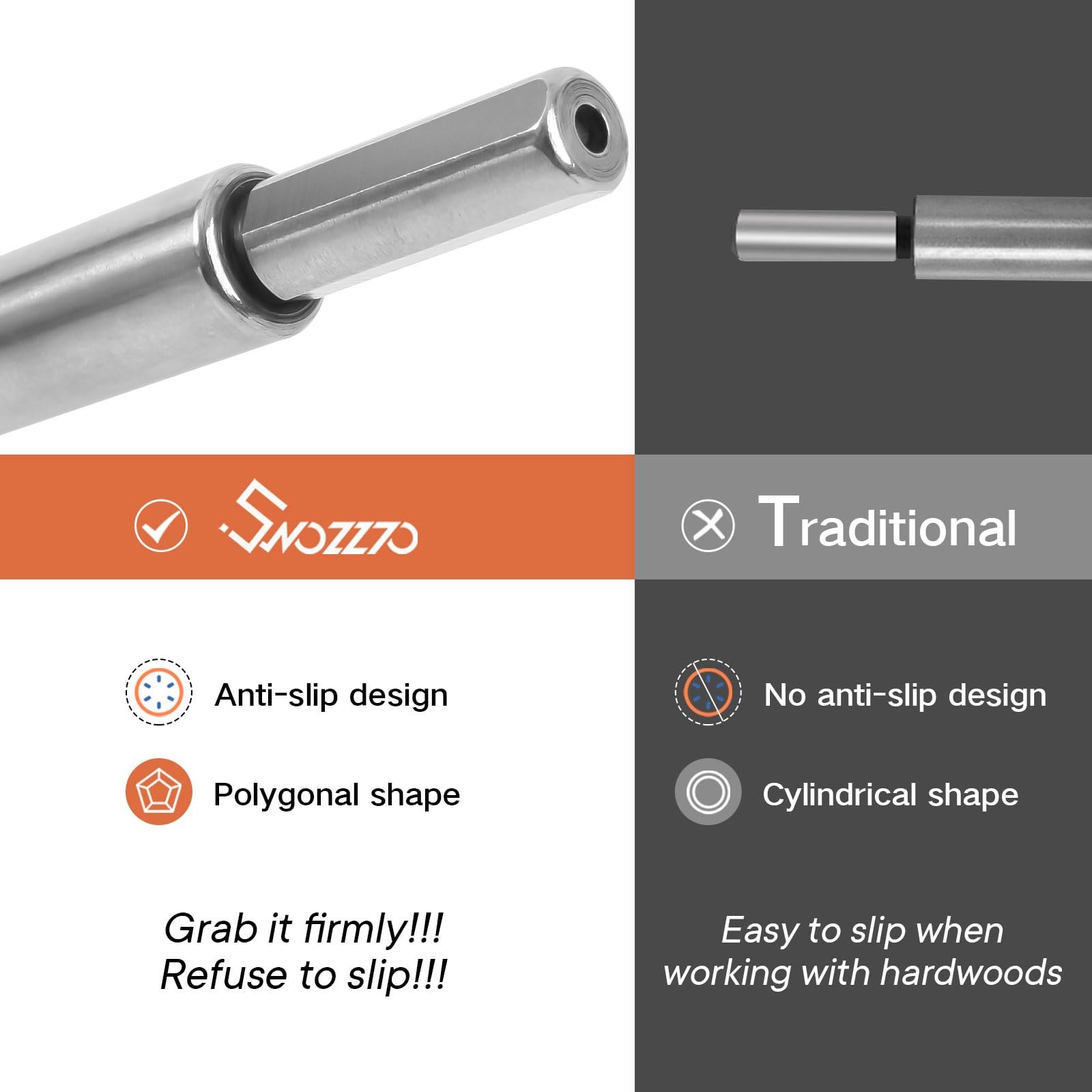 Swozzto Forstner extension demonstrates 5.64 inch depth for deeper holes.
