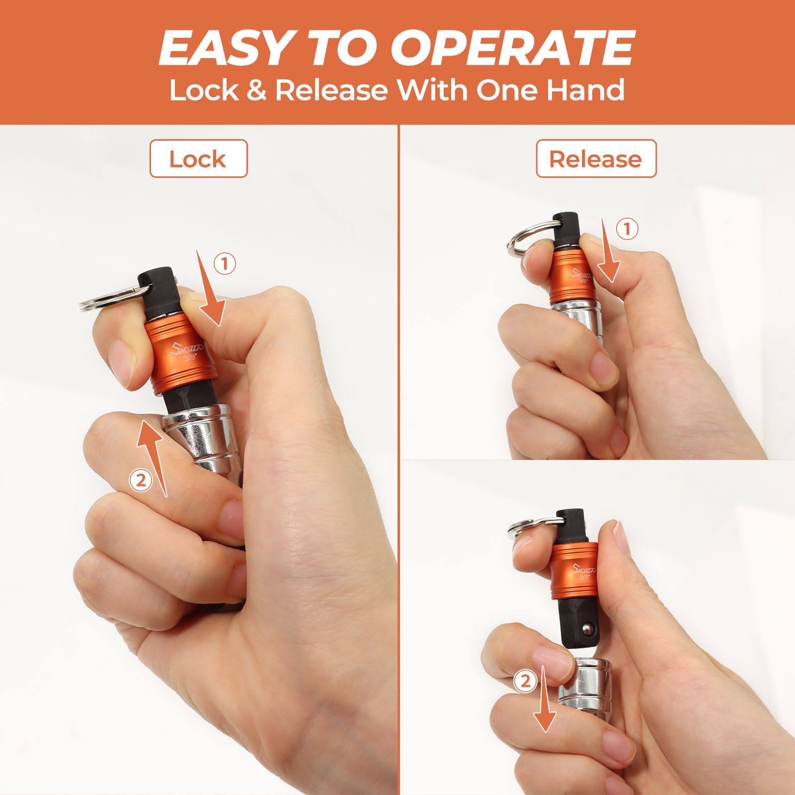 Swozzto speed-release socket holder in action supports efficient tradeswork.