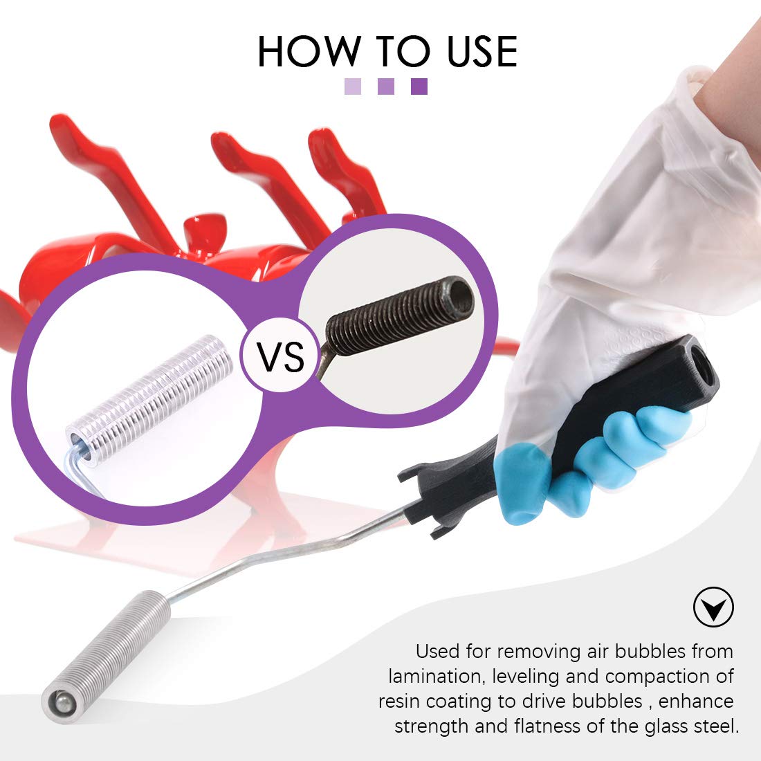 Swpeet waterproof gloves pair protects hands during resin work.