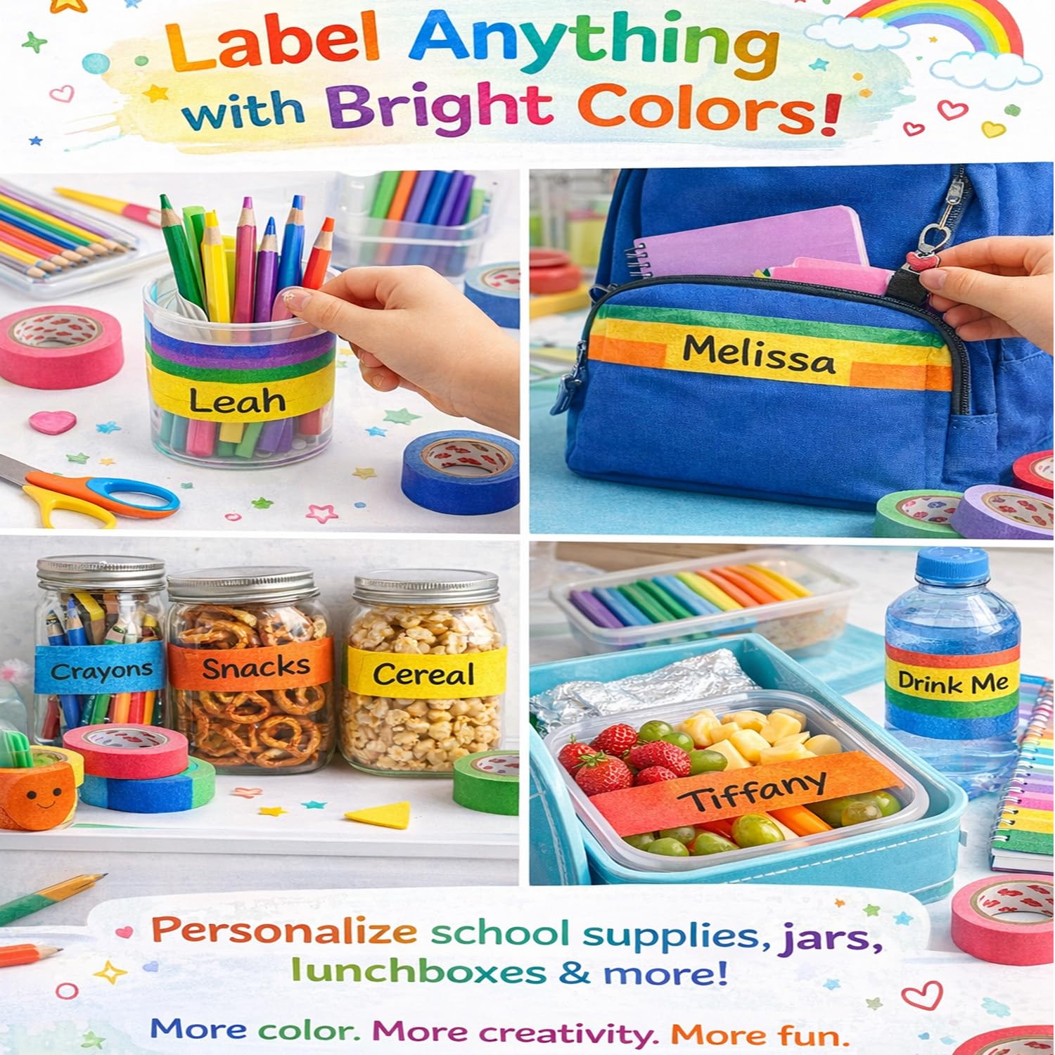 SWRT pink masking tape makes crafts and labeling pop.