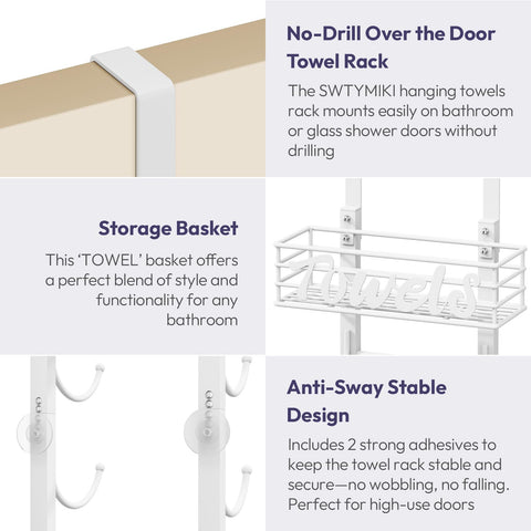 SWTYMIKI minimalist bathroom towel rack blends with decor