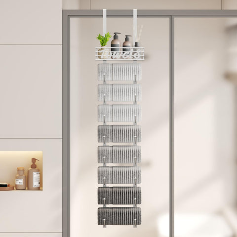 SWTYMIKI towel rack top basket stores toiletries or plants
