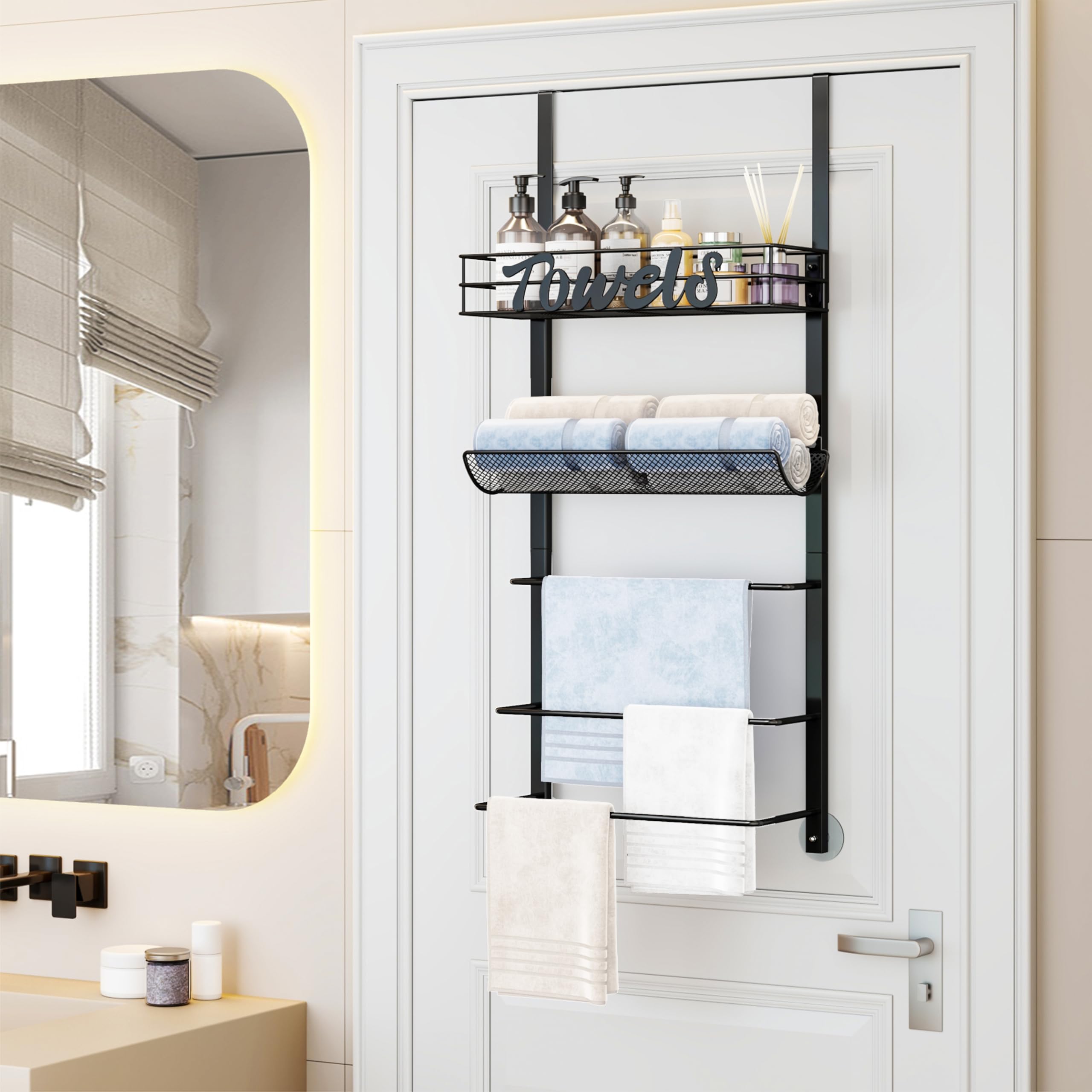 SWTYMIKI easy-assembly towel rack ready for quick setup