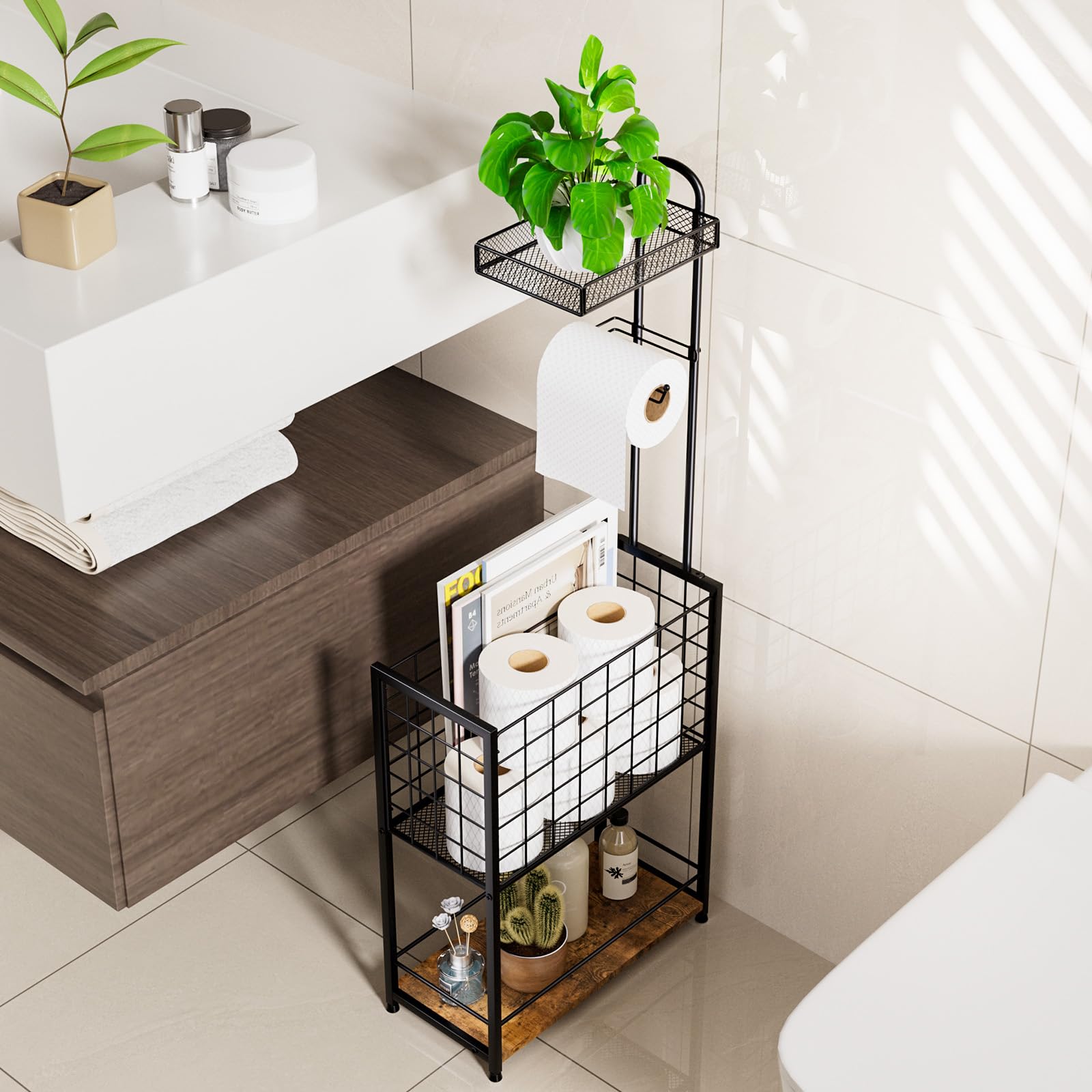 SWTYMIKI padded base ensures stability on wet bathroom floors