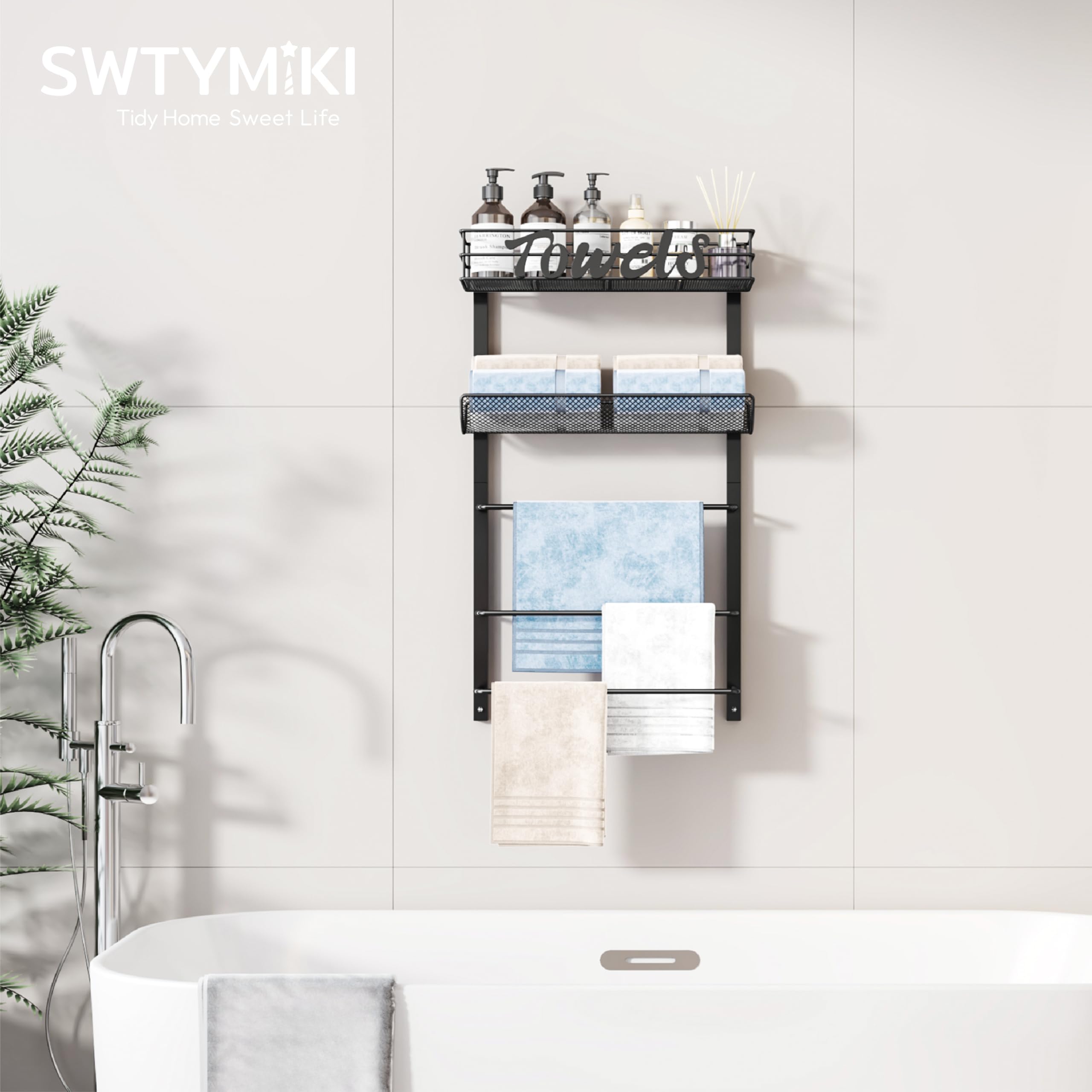SWTYMIKI quick-dry bars promote fast towel air circulation