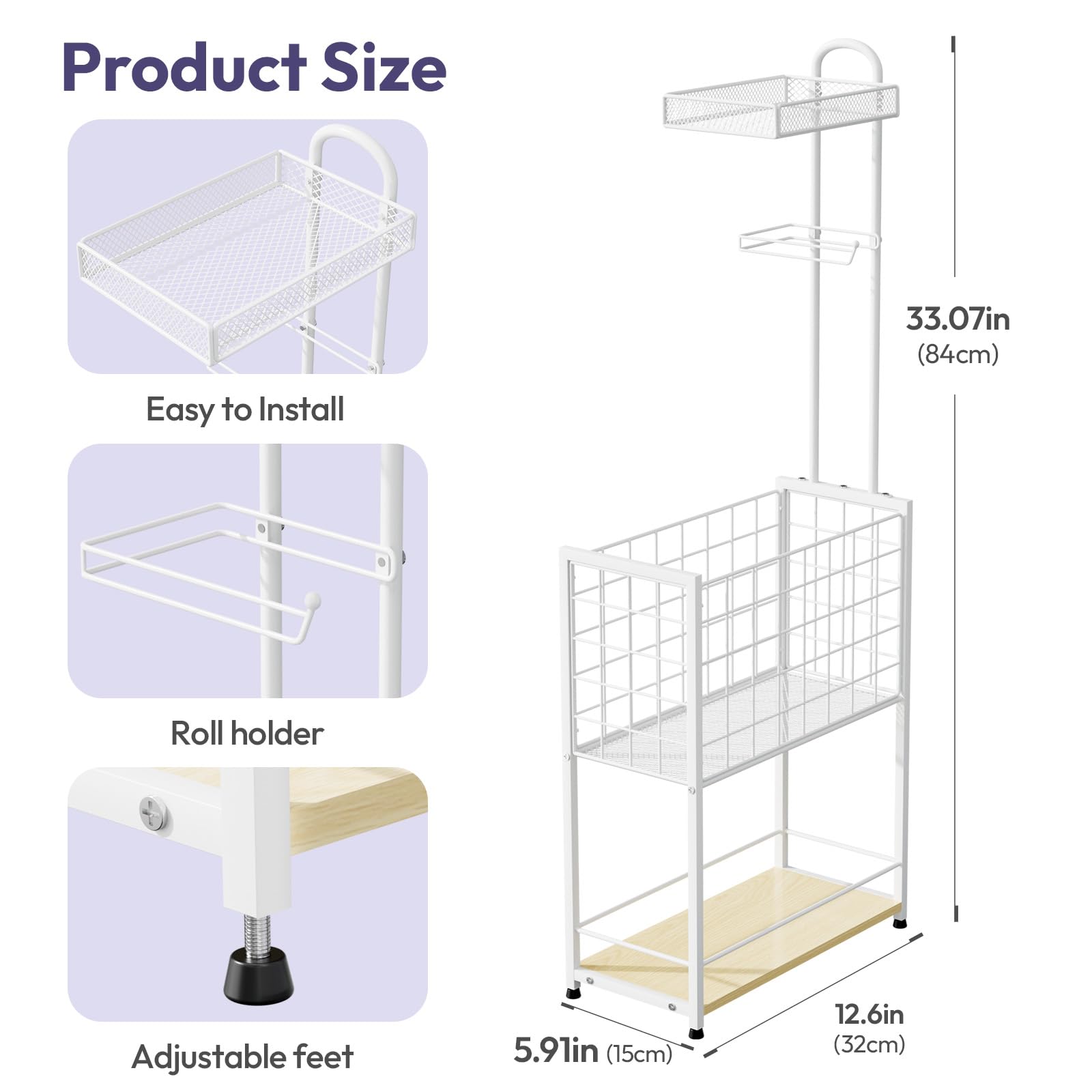 SWTYMIKI shelf area accommodates phones or wet wipes for quick access.