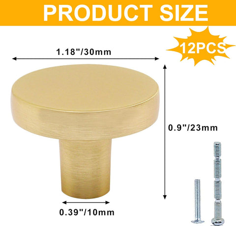 SWZHAI brushed brass round knob dresser 02 offers smooth surface for drawers