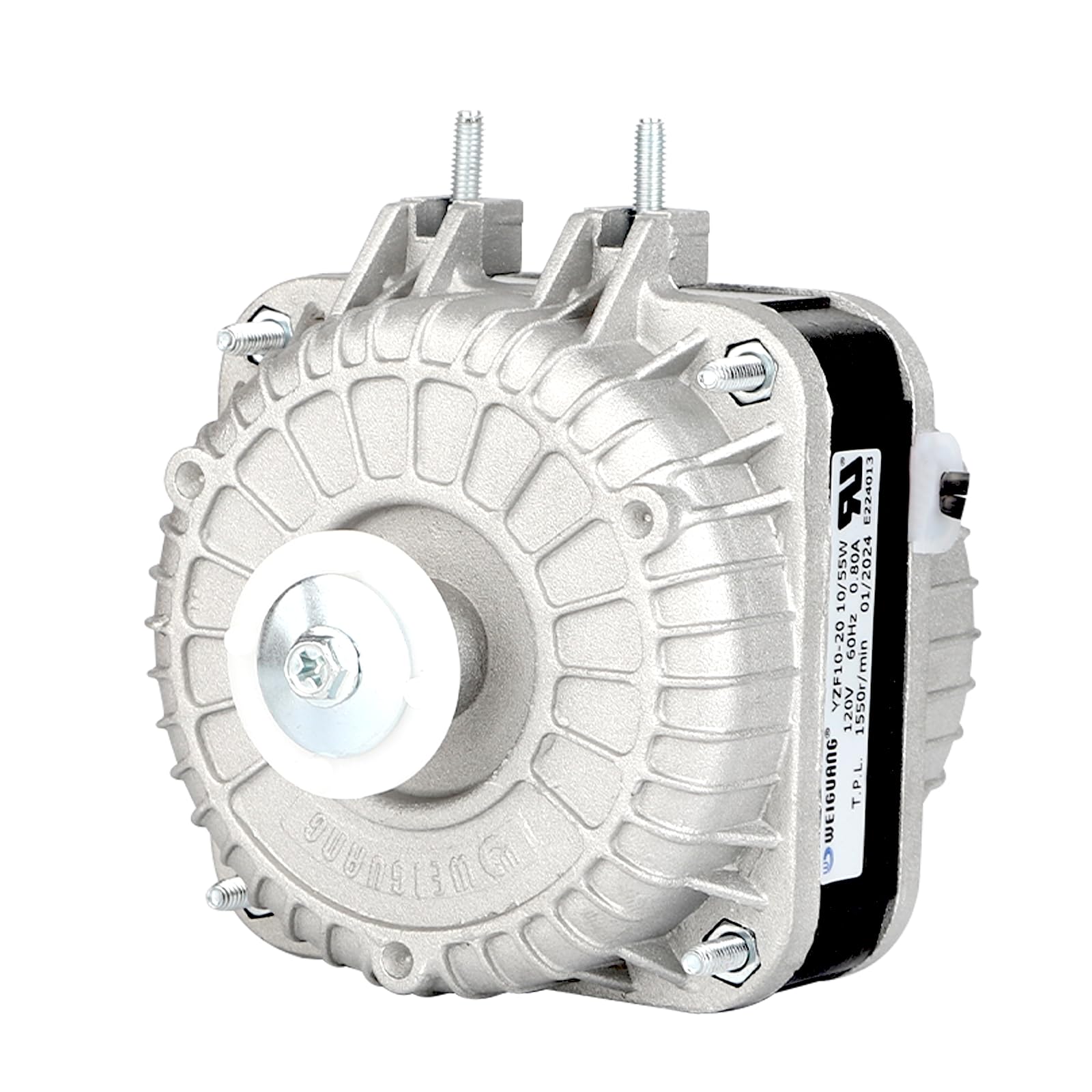 Sxmprail YZF10-20 condenser fan motor front view for compact refrigeration airflow.