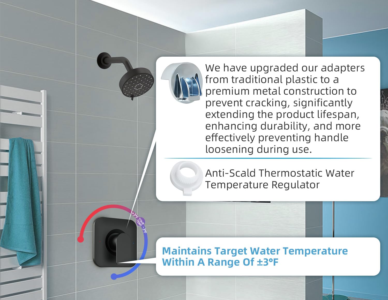 T2471BL compatibility with Moen Genta LX valves shown